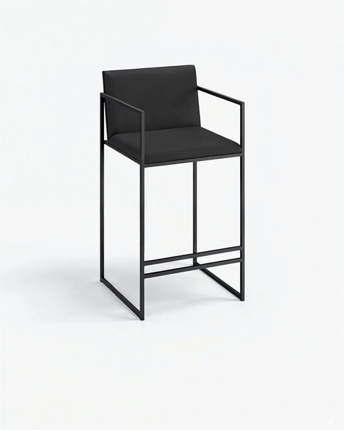 Bruno Barstol - Svart - Jade black läder