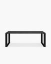 Diana dining table in black oak with sleek design, perfect for modern dining spaces.