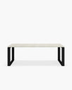 Diana Outdoor Dining Table featuring sleek Scandinavian design with a minimalist black frame and elegant surface.