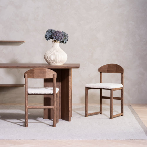 Karin Matstol - Mörk ek - Ivory bouclé