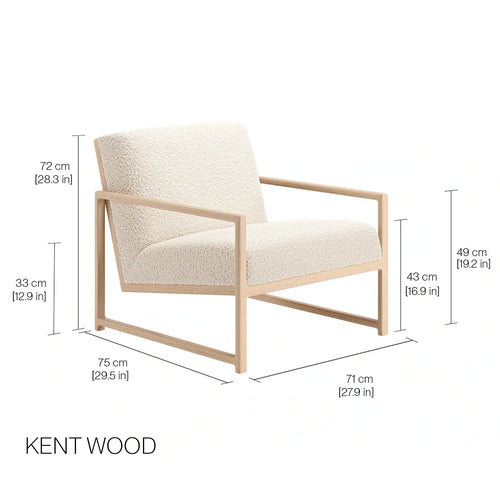 Kent Wood - Mörk ek - Greige bouclé