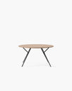 Luna Dining Table - A round, modern table design featuring sleek lines and functional aesthetics.