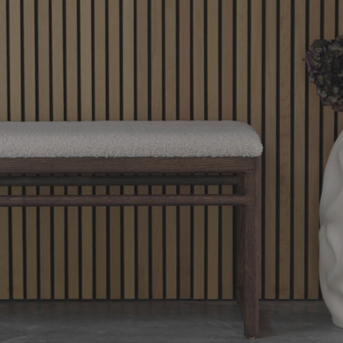 Wilma wood bench - Dark oak