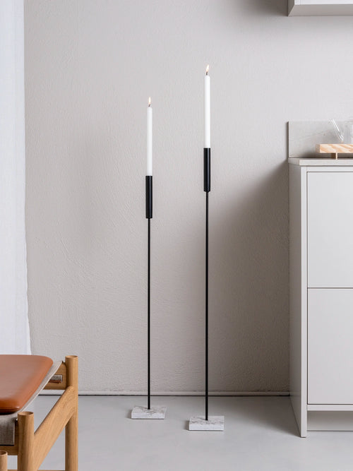 Vera - 2 set - Black Frame - Moorland Stone from by Crea - Candleholder.