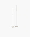White matte Vera floor candleholders set of 2, designed for modern interiors and ambient lighting.