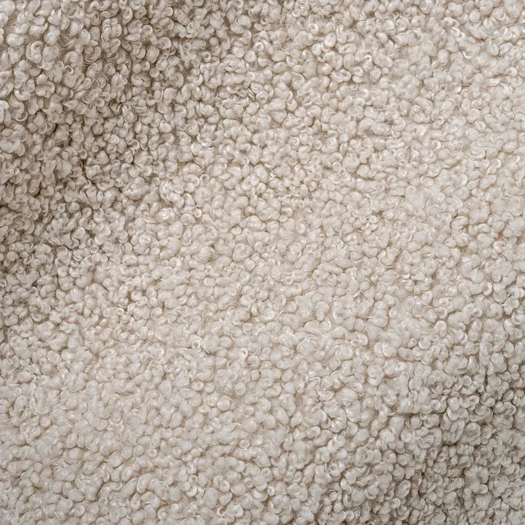 Anton  - Black Frame - Ivory bouclé Cushion from by Crea - Bench.