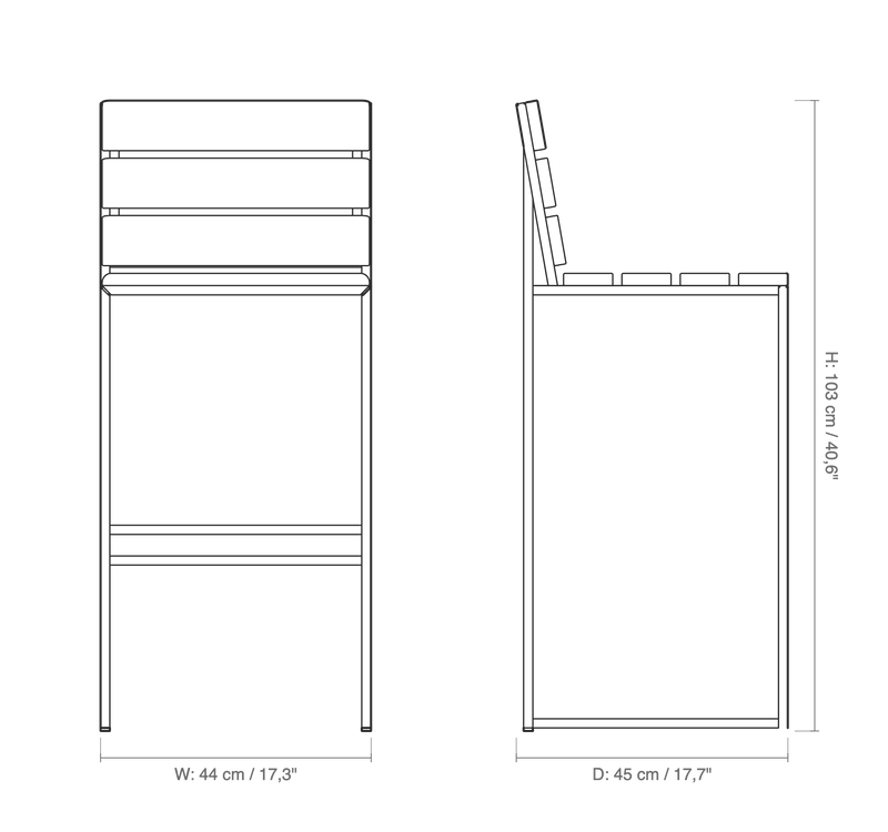 Per Outdoor Bar Stool