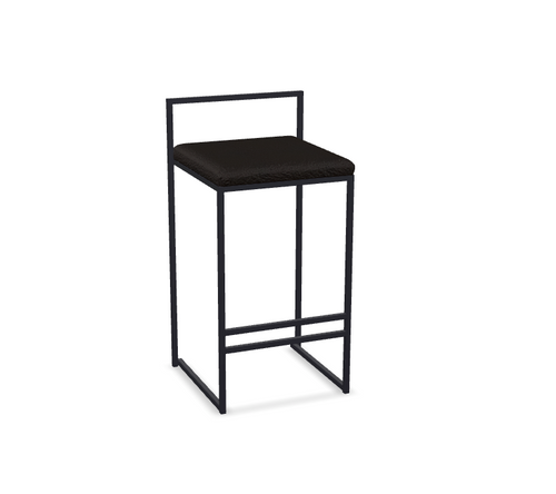 Freja Barhocker - Schwarz - Jade black Leder - Jade black