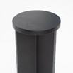 Affe pedestal in elegant black oak, showcasing a minimalistic design and modern aesthetic.