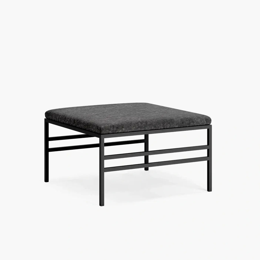 Upholstered Bench Anton – Black Frame – Black Bouclé
