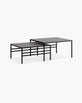 Anton Coffee table set - Small size - Black frame with Grafite Dekton top - Modern and stylish design.
