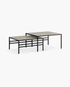 Anton Loungebord - Small set - Svart - Grigio dekton