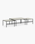 Anton Couchtisch - Großes Set - Schwarz - Danae dekton