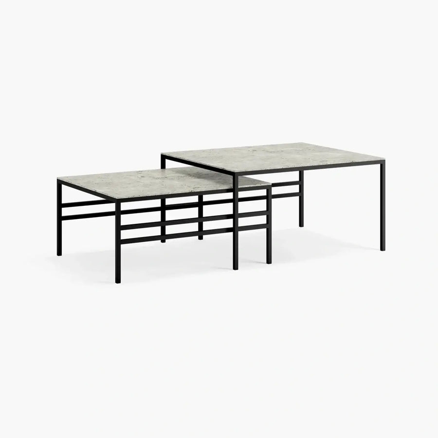 Satsbord Anton – Small Set – Svart ram – Sabbia