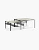 Anton lounge table small set with black frame and Sabbia dekton top, perfect for contemporary interiors.