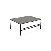 Anton Coffee Table Large, black powder-coated steel frame with Dekton Grafite top