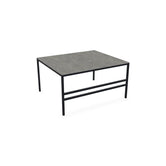 Anton Coffee Table Medium, black powder-coated steel frame with Dekton Grafite top