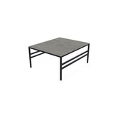 Anton Coffee Table Small, black powder-coated steel frame with Dekton Grafite top