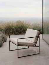 Outdoor Lounge Chair Arvid – Black Frame & Teak