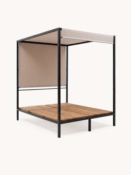 Garden Daybed Bazo – Black Frame & Teak