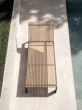 Sun Lounger Bazo – Black Frame & Teak