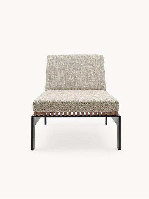 Sun Lounger Bazo – Black Frame & Teak