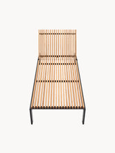 Sun Lounger Bazo – Black Frame & Teak