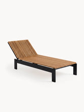 Sun Lounger Bazo – Black Frame & Teak