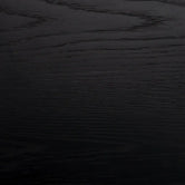 Black stained solid oak, one of the top finishes for the Diana dining table