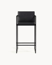 Tabouret de bar Bruno – Noir – Cuir noir Jade – Jade noir