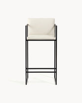 Barstol Bruno – Black – Ivory Leather