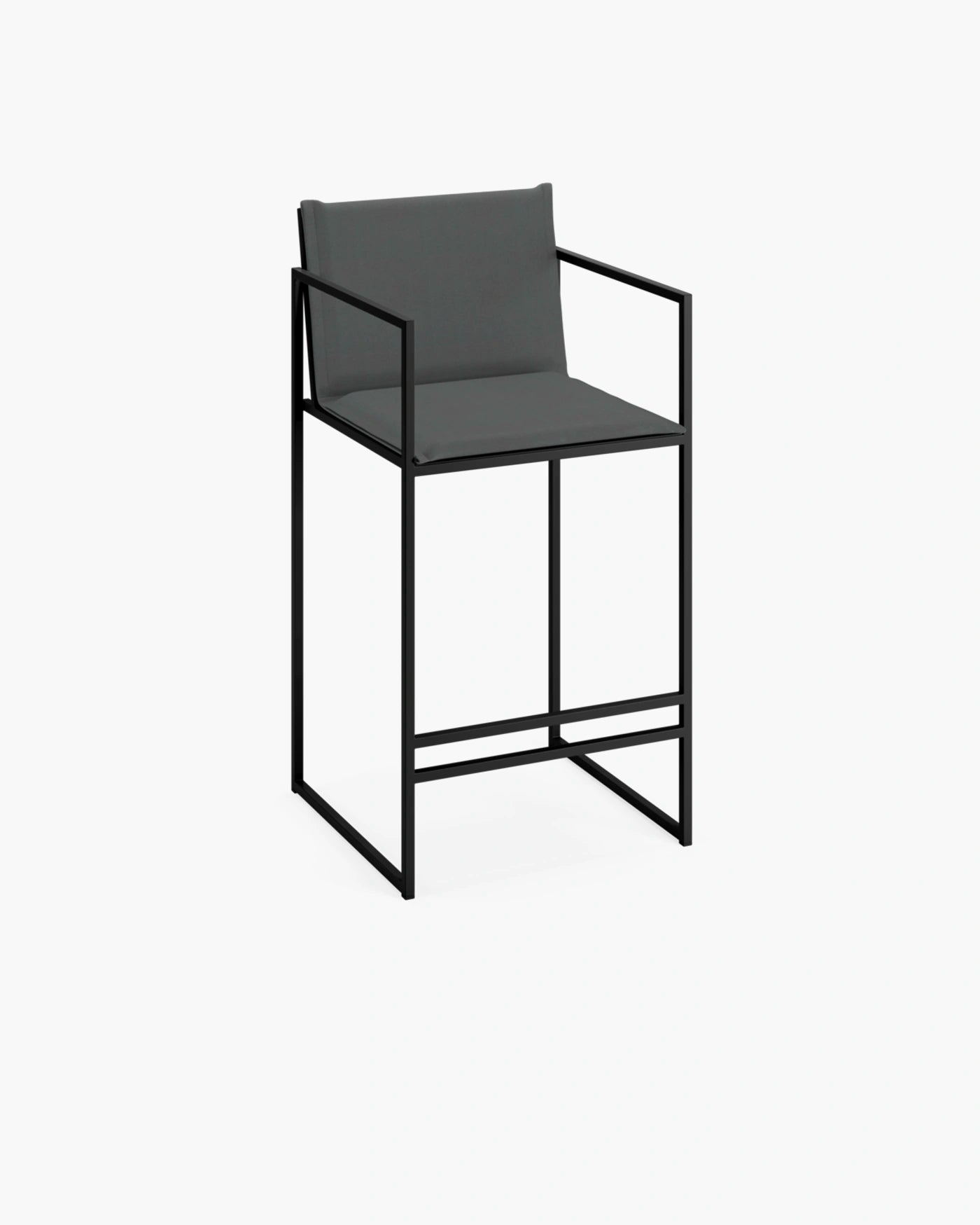 Bruno Outdoor bar stool - Black - Onyx acrylic