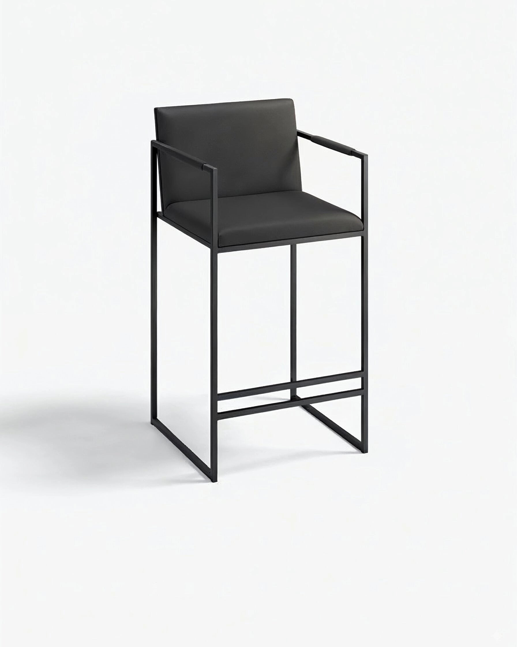 Tabouret de bar Bruno - Noir - Cuir Jade black - Jade black