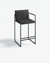 Bruno Bar stool - Black - Jade black leather