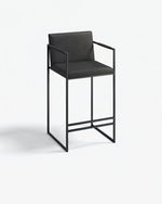 Bruno Bar stool - Black - Jade black leather