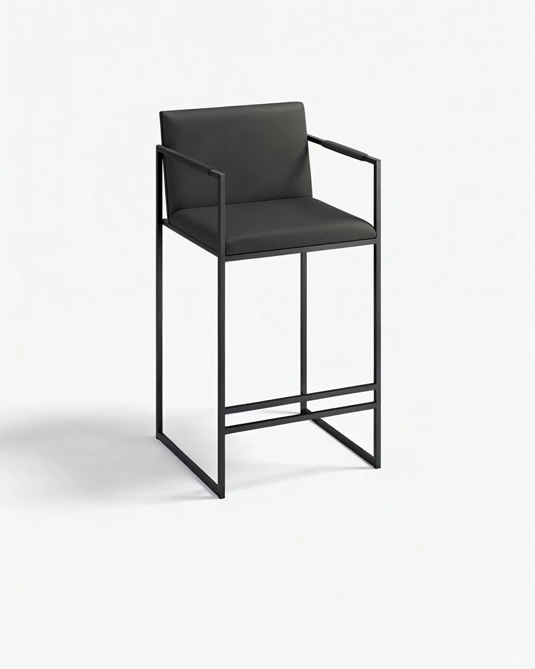 Tabouret de bar Bruno - Noir - Cuir Jade black - Jade black