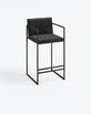 Bruno Bar stool - Black - Jade black velvet