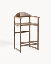 Oak Counter & Bar Stool Carl – Dark Oak – Wood Seat