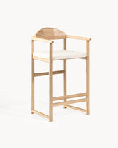 Oak Counter & Bar Stool Carl – Oak – Ivory Bouclé
