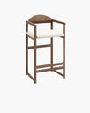 Carl Bar stool - Dark oak - Ivory bouclé