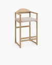 Carl Bar stool - Oak - Greige bouclé
