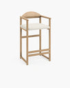 Carl Bar stool - Oak - Ivory bouclé