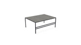 Coffee Table Anton, black powder-coated steel frame with Dekton Grafite top