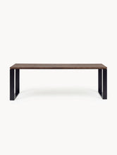Diana Table de salle à manger – Noir – Chêne foncé