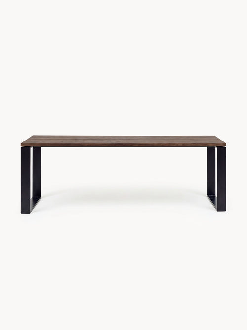 Diana Table de salle à manger – Noir – Chêne foncé