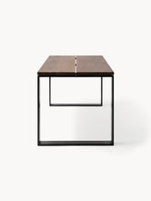 Diana Table de salle à manger – Noir – Chêne foncé