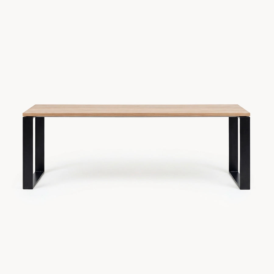 Dining Table Diana – Black Frame – Oak Top