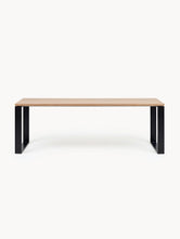 Dining table Diana  - Black Frame - Oak Wood Top