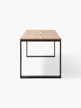 Dining table Diana  - Black Frame - Oak Wood Top