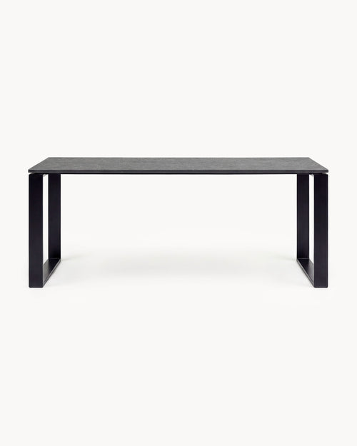 Outdoor dining table Diana - Black Frame - Grafite Dekton Top